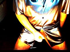 Shiny Silver Satin Shirt