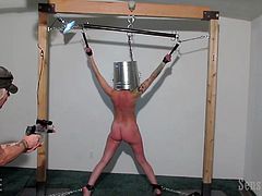 With a bucket on the head and with a bare back, Abigail Dupree feels wonderful and all such entertainments are just in her taste. Master James and his alpha-slave will open to you the doors in a world of exciting and mysterious BDSM pleasures. Join!