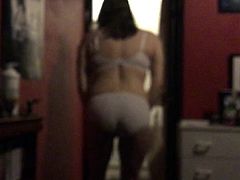 Sissy crossdresser strip tease homemade