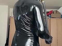 Me posing in shiny Latex