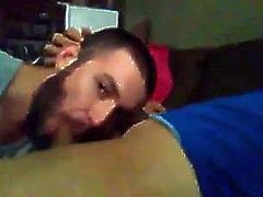 Straight guy sucks cock