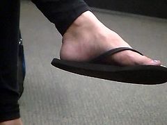 Sexy brunette's exotic feet