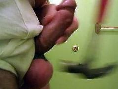 cbt hammer hit to big balls while jacking small  cock play
