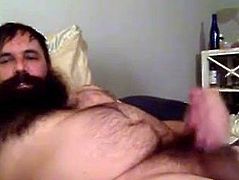 Bearded papa dripping load 43243