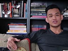 Asian gay anal sex and facial