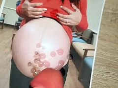 Cum Tribute on Huge Pregnant Belly - Schwanger