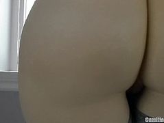 PAWG In Yoga Pants Is Fucked And Gets A HUGE Dripping Creampie At Window