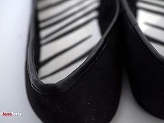 My Sister's Shoes: Black Flats I 4K