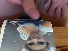 Cumtribute on a hot girl