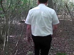 Slut Wife Hooded in Forest and Fucked 2