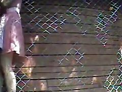 Naughty outdoor quickie gets caught on tape