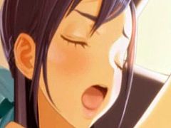 Anime cutie gets sexy boobs fucked