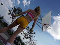 Allie Rae Playing Basketball