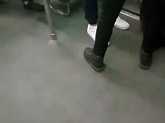 Guys fuck on train