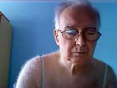 grandpa cum on webcam