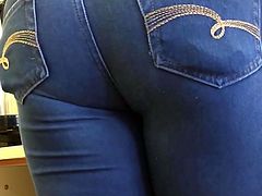 Muffin Top Tight Jeans Ass Bent Over