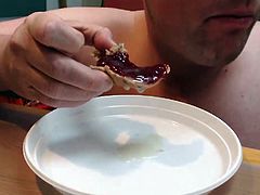 Cum on food - Rasberry jam toast