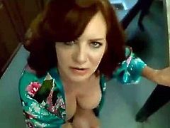 redhead mom sucks cock