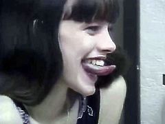 Girl with a devilish tongue