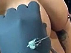 Latina With Nice Tits Gets Nipples Pierced