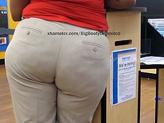 Dimple Big Booty Beige Slacks