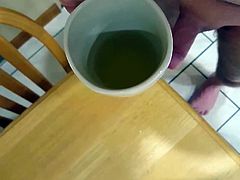 Fetish morning cuppa piss