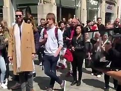 Milo Moire Lets Strangers Touch Her in  Public