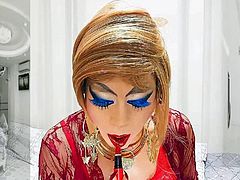 sissy girl niclo sexy heavy makeup13