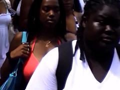 Candid Boobs: Thick Busty Black Woman 7