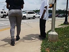 nice ebony ass grey pants