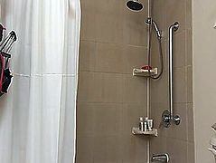 Wife showering,menacing bath hidden web camera