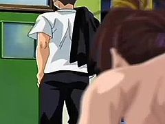 Wet Pussy Anime Teacher Being Fucked Hard in Classe