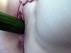 Lulu's extreme close-up cucumber play:)