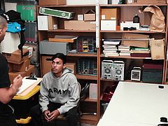 This scared boy gets barebacked for his crime.