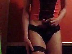 Hands free sissygasm
