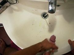 shaving cock POV