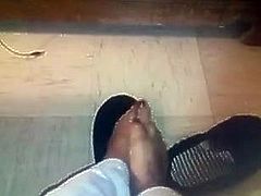 Wide ebony feet