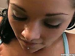 Anna teases my cock with her tounge ring