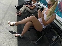 Candid Fuckable Crossed Legs 1