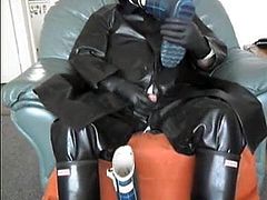 Rubber wanking.