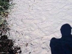 Naked teen on the beach