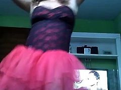 Crazy Dinha in ridiculous ballet skirt