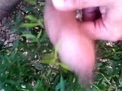 My foreskin cock outdoors