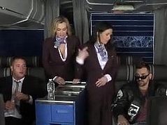 clothed stewardess fucked in first class