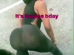 Sexy caramel hottie twerking on her birthday