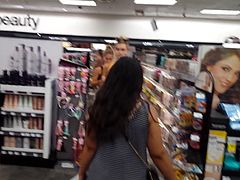 Candid voyeur 2 gorgeous model blondes shopping skinny