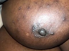 Homemade Ebony Milf Nut on Big Natural Titties Preview