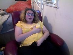 BBW transgirl jerking off