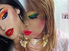 sissy pornstar niclo sexy makeup sexiest2