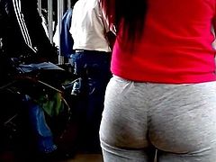 seethrough grey leggings VPL